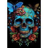 Arttoplus Skull Paint by Numbers Kit for Adults-Butterfly Adult Paint by Number Kits on Canvas,Skeleton Painting by Number Adult for Gift Home Wall Decor(16x20inch) Arttoplus