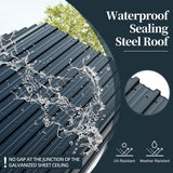 SUNLEI 12X15 FT Carport, Heavy Duty Carports Canopy with Galvanized Steel Roof and Frame, Metal Carportes Upgraded Extra Large Garage for Pickup, Boat, Car and Tractors SUNLEI