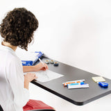 VIVO Wall Mounted Folding 43 inch Workbench, Fold Away Table Workstation Shelf with Adjustable Steel Brackets, Black, MOUNT-SF1FB VIVO