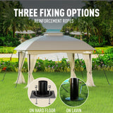 MOWOX POWER 10 x 12' Gazebo with Waterproof Double Vent Roof, Easy-Set up Gazebo with Mosquito Netting, Outdoor Gazebo for Garden, Backyard and Lawns (Khaki). MOWOX POWER
