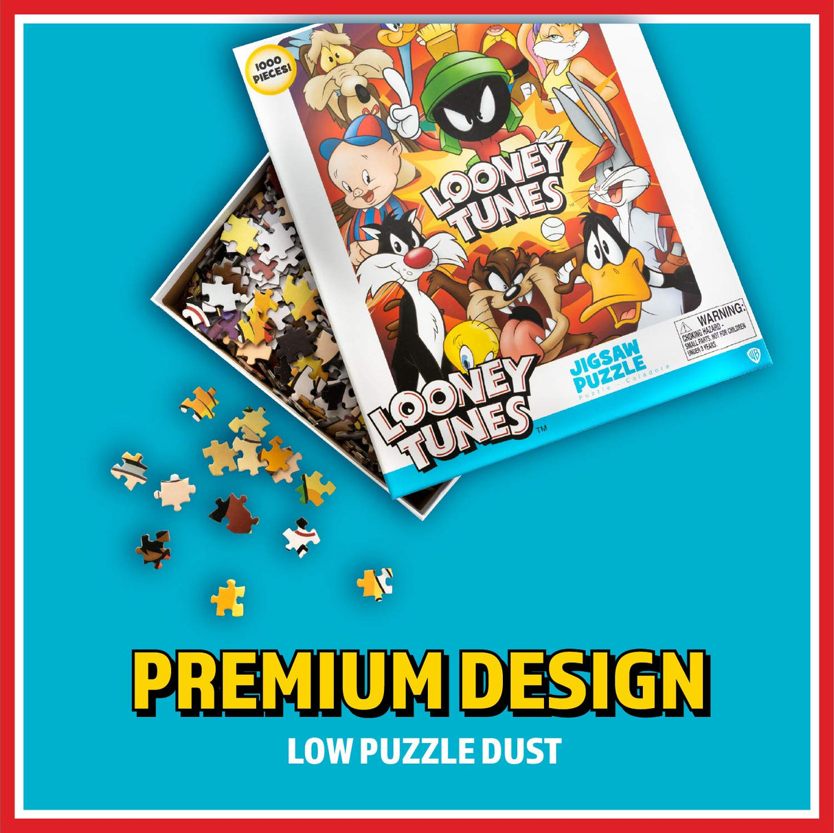 Paladone 1000 Piece Jigsaw Puzzle, Looney Tunes Puzzle Paladone