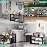 Jripae Bamboo Shoe Rack for Closet, Stackable 3 Tier Longer Shoe Organizer Shelf Holder Storage 12-15 Pairs for Entryway Door Hallway Bedroom Garage Space Saving Foldable Black Jripae