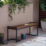 Christopher Knight Home Noel Outdoor Industrial Acacia Wood and Iron Bench, Teak Finish/Black Metal Christopher Knight Home
