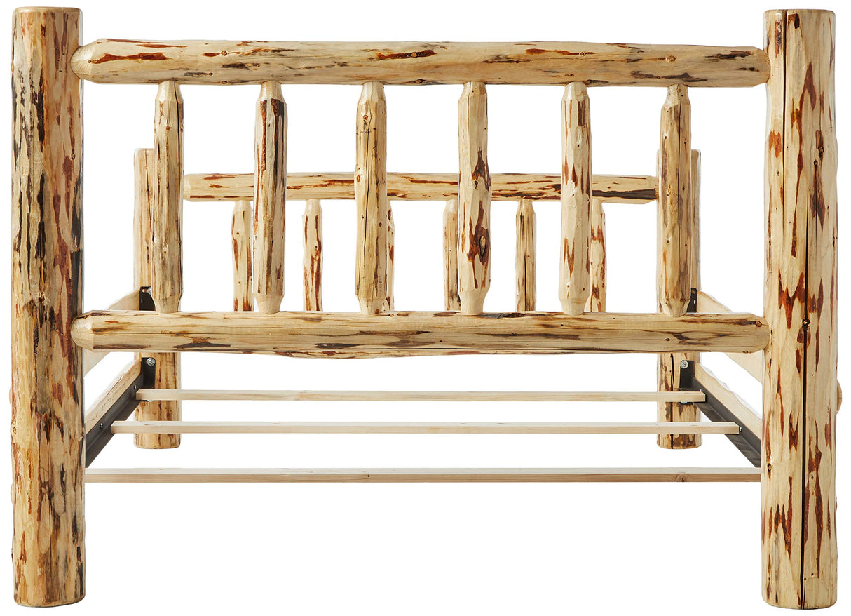 Montana Woodworks Log Furniture - Queen Bed - Varnished Montana Woodworks