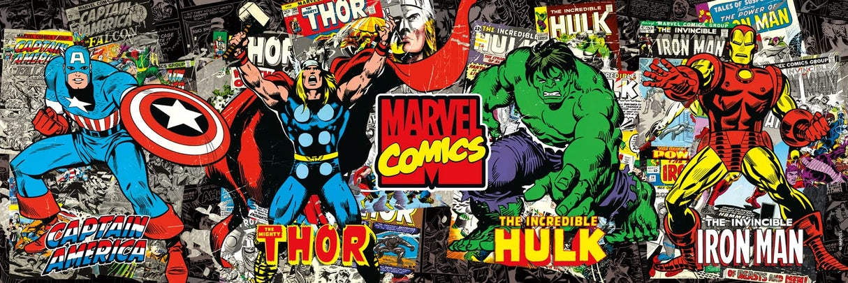 Buffalo Games - Marvel - 4 x 1 Multipack - Comics - Multi Piece Jigsaw Puzzle for Adults -Challenging Puzzle Perfect for Game Nights - Finished Size Varies Buffalo Games