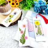Cardstock Blank Bookmarks Set, 12 Pcs DIY White Craft Bookmarks for Pressed Flowers, Dried Flower Bookmark Making Kit with 43 Pcs Pressed Flowers, 12 Pcs Tassels, DIY Bookmarks for Dried Flowers HEOCAKR
