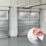 jxgzyy Reflective Insulation Roll Garage Door Insulation Panels Pre-Cut Kit 16 Sheets Double Bubble Reflective Insulation Foam Panels 23.62" X 47.24" for Windows, Garage Door, RV, Roof, Attic, Car jxgzyy