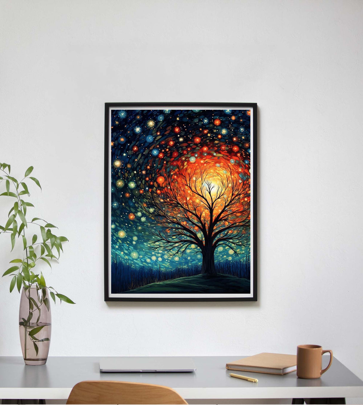 SKRYUIE Paint by Numbers Kit for Adults Beginner Sunset, Acrylic Tree Oil Painting by Numbers Kits with PaintBrushes Paintwork Art Crafts Canvas for Home Decor 16x20 inch SKRYUIE