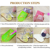 Vcekract 12 Pcs Diamond Painting Kits, Butterfly Diamond Art Refrigerator Magnets, Diamond Art Kits for Adults, Fridge Magnet Diamond Art Kits, DIY Crafts Kits for Adults Vcekract