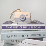 Baby Toy Wooden Mini Camera Toy, Baby Kids Cute Mini Sharpe Toy, Neck Hanging Photographed Props for Baby Toddlers Children Kids' Room Hanging Decor Gift (Gray) Cynzia