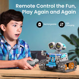 Sillbird Robot Building Kit with Remote Control STEM Gifts for Kids Age 8-12, Coding Robotics Technic Toy Set for Boys' Birthday, Buildable 5-in-1 Models with 435 Pieces Sillbird