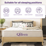 NapQueen 8 Inch Innerspring Twin Size Medium Firm Memory Foam Mattress, Bed in a Box, White NapQueen