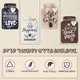 Weysat 4 Pieces Kitchen Wall Decor Mason Jar Set 5 x 8 Inch Wooden Farmhouse Dining Room Art Rustic Inspirational Kitchen Signs Decorations Mason Jar Wall Hanging Plaque Weysat