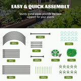 UrGROWA Outdoor Garden Arch Trellis, 87" H Large Garden Trellis for Climbing Plants, Metal Plant Support Trellis Archway Arbor Tunnel Large Trellis for Vegetables Plant Cucumber Trellis UrGROWA