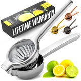 Zulay Kitchen Lemon Squeezer Stainless Steel - Premium Quality, Heavy Duty Solid Metal Squeezer Bowl - Large Manual Citrus Press Juicer and Lime Squeezer Stainless Steel Zulay Kitchen