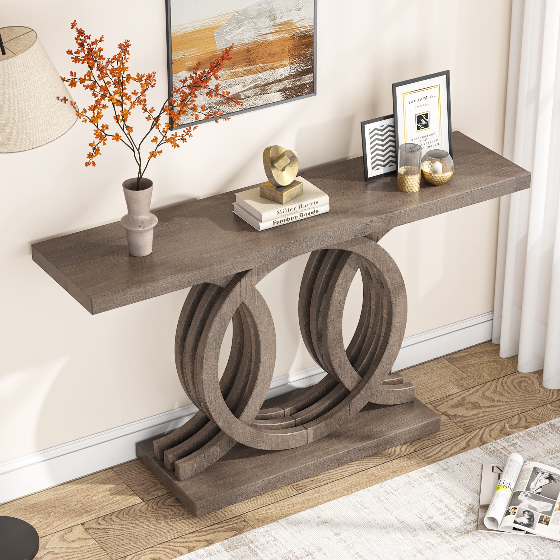 Tribesigns 55 inches Console Table with Unique Base - Thumbnail 3