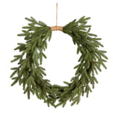 Nearly Natural 24in. Holiday Christmas Pre-Lit Cascading Pine Artificial Wreath Nearly Natural