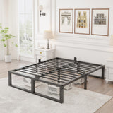 Yitong Angel King Bed Frame, 14 Inch High 3500 lbs Metal Platform, Mattress Foundation with Steel Slat Support/No Box Spring Needed/Noise Free/Non-Slip/Easy Assembly Yitong Angel