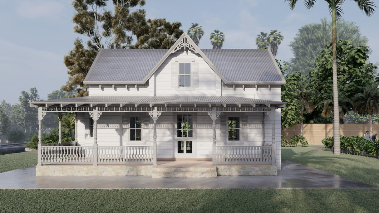 Two-Story 2-Bedroom Home Building Plans | 28'x16' | 956sqft | DIY Blueprint Generic