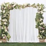 RYB HOME 2 Panels Porch Screen Mesh Outdoor Curtains Lightweight Mosquito Netting for Patio Gazebo Pool Hut Bug Garden Netting Size Adjustable, White, 118 inches Wide x 84 inches Long RYB HOME