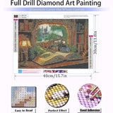 WUDWL Diamond Art Kits for Adults Beginner, Magic Castle DIY Modern Diamond Painting Kits 5D Diamond Dots Gem Art Crafts with Tools,Round Full Drill Funny Crafts for Home Wall Decor&Gift-12x16inch WUDWL