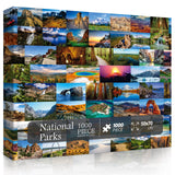 National Parks Puzzle for Adults 1000 Pieces, Landscape Nature Puzzle as National Parks Wall Decor, American Scenery Mountain Jigsaw Puzzle Including Yellowstone, Yosemite, Zion PPuzzling