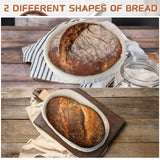 Nuanchu 4 Pcs Proofing Basket 9 Inch Round Bread Proofing Basket 10 Inch Oval Rattan Baking Bowl for Sourdough Bread Baking Home Bakers Nuanchu