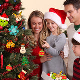 104PCS Wooden Christmas Ornaments Craft Kits Include 40PCS Unfinished Wood Slices with 8 Styles,Xmas Tree Hanging Decorations DIY Craft for Kids to Paint VESPRO