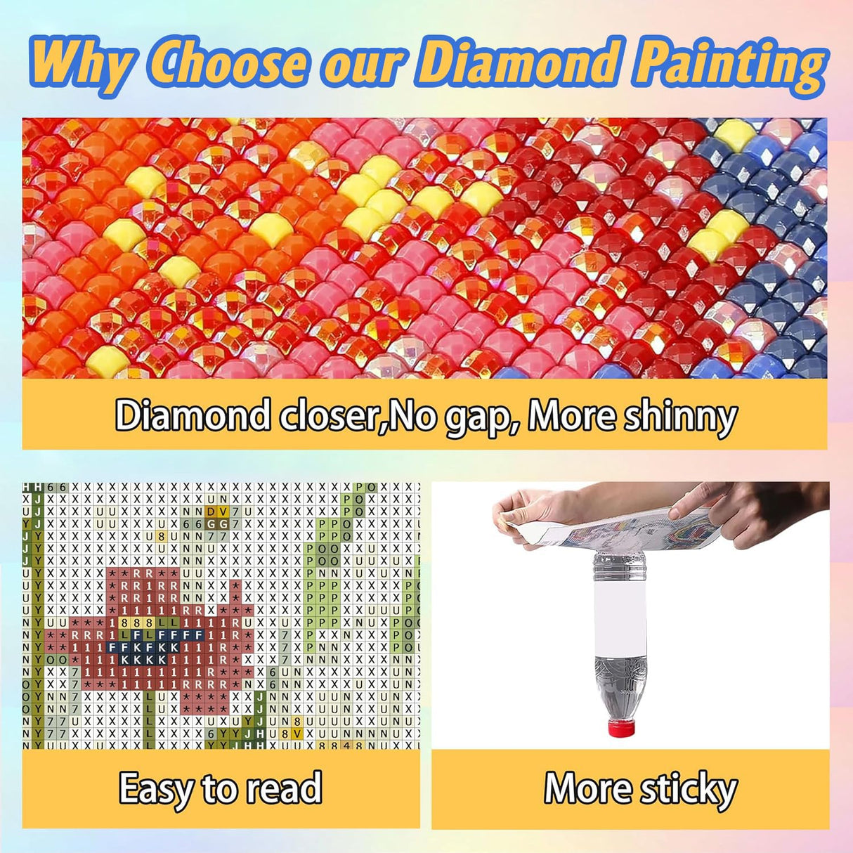 Fairy Diamond Art Kits for Adults, 5D Diamond Painting Kits for Adult Beginners, DIY Full Drill Gem Art Kits for Room Wall Decor Gift 14x14in WoodArtSupply