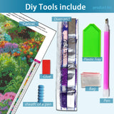 TOPMCYSG Waterfall Landscape Diamond Art Kits for Adults,Forest Scenery 5D Diamond Painting Kits for Beginners,DIY Round Full Drill Diamond Dots Paintings Picture Gem Art for Home Wall Decor 16 x 12in TOPMCYSG