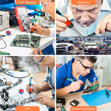 Soldering Iron Kit, 90W LED Digital Soldering Gun kit with Ceramic Heater, 110V Adjustable Temperature Solder Welding Iron Kits, Auto-sleep, Thermostatic Design, Blue Q-MING