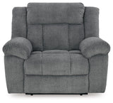 Signature Design by Ashley Tip-Off Casual Wall Hugger Power Recliner with Adjustable Headrest and USB Ports, Gray Signature Design by Ashley