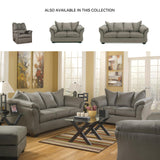 Signature Design by Ashley 1` Darcy Casual Plush Loveseat, Grayish Brown, 39"D x 67"W x 40"H, Gray Signature Design by Ashley