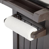 Keter Outdoor Grill Prep Table & Serving Cart, Stainless Steel Top, Unity, 40 Gal, Brown - Portable Bar Table and Cooking Accessory for Pool, Patio, Lawn, and Backyard Keter