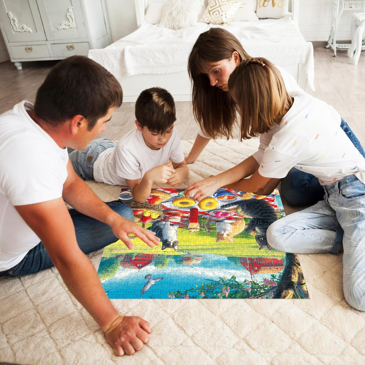 Jigsaw Puzzles 500 Pieces for Adults, Adult Puzzles Cat Puzzle Games Pieces Fit Together Perfectly Difficult Puzzles for Adult Children Elderly Challenging 20.5 * 15IN WSCXSC