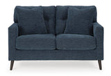 Signature Design by Ashley Bixler Classic Tufted Loveseat with Removable Cushions, Blue Signature Design by Ashley
