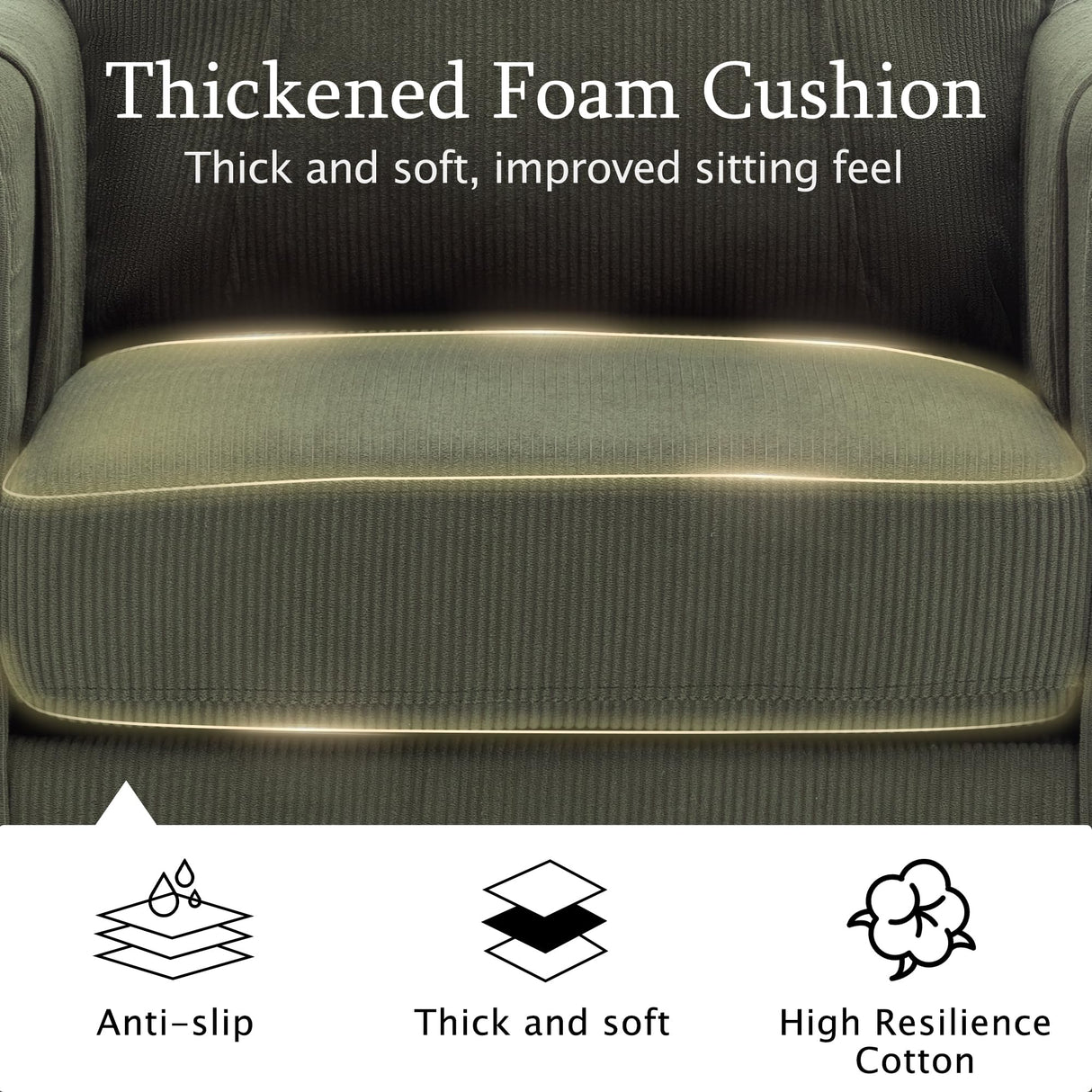 Korser Accent Chair Set of 2, Armchair for Living Room, Mid-Century Modern Upholstered ReadingChair, Comfy Club Chair with Side Pockets and Soft Cushion, Corduroy Fabric Sofachair for Bedroom Korser