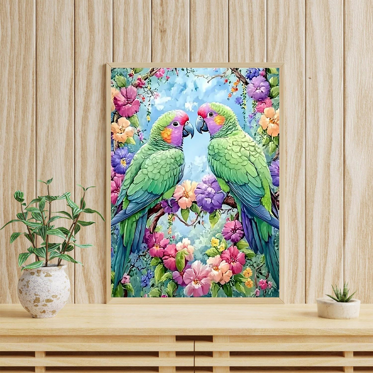 Bird Diamond Art Kits for Adults Beginner, Valentine's Day DIY Modern Diamond Painting Kits 5D Two Birds Diamond Dots Gem Art Crafts with Tools,Round Full Drill Crafts for Home Decor&Gift-12x16in BAWKENTON