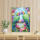 Bird Diamond Art Kits for Adults Beginner, Valentine's Day DIY Modern Diamond Painting Kits 5D Two Birds Diamond Dots Gem Art Crafts with Tools,Round Full Drill Crafts for Home Decor&Gift-12x16in BAWKENTON