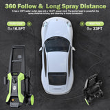 Electric Pressure Washer, 2600PSI Max 2.0 GPM Power Washer with 4 Nozzles, Foam Cannon & Spray Gun, IPX5 High Pressure Washer with 23FT Hose & 16.5FT Power Cord, for Floor/Cars/Fences/Patios Munoje