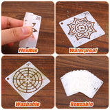 60pcs Mandala Stencils, 2x2 Inch Reusable Mandala Stencils for Painting Mandala Dotting Stencils Crafts Drawing Templates for Rocks Wood Canvas Fabric Art Projects BOXOB