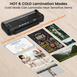 Laminator Machine,4 in 1 VidaTeco 9-inch Laminating Machine,2-Min Preheat,Thermal Cold Laminator with Laminating Sheets 20 pcs,Built-in Paper Cutter,Corner Rounder,Lamination for Home School VidaTeco