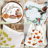 12 Pcs Embroidery Fabric Squares, 10 x 10 Inch White Cotton Cloth for Embroidery Supplies GCVOPTON