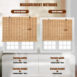 CSBWDLT Bamboo Blinds Roman Bamboo Curtains Roller Shades for Interior Windows,Roll Up Blinds Indoor Outdoor Patio 36" W x 72" H CSBWDLT