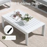 LayinSun 9 Pieces Modern Aluminum Patio Furniture Set with Coffee Table, Outdoor Modular Sectional Conversation Set L-Shaped Sofa for Backyard LayinSun