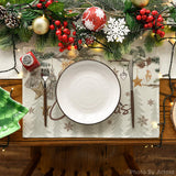 Artoid Mode Pine Branch Ornament Merry Christmas Placemats Set of 4, 12x18 Inch Seasonal Winter Table Mats for Party Kitchen Dining Decoration Artoid Mode