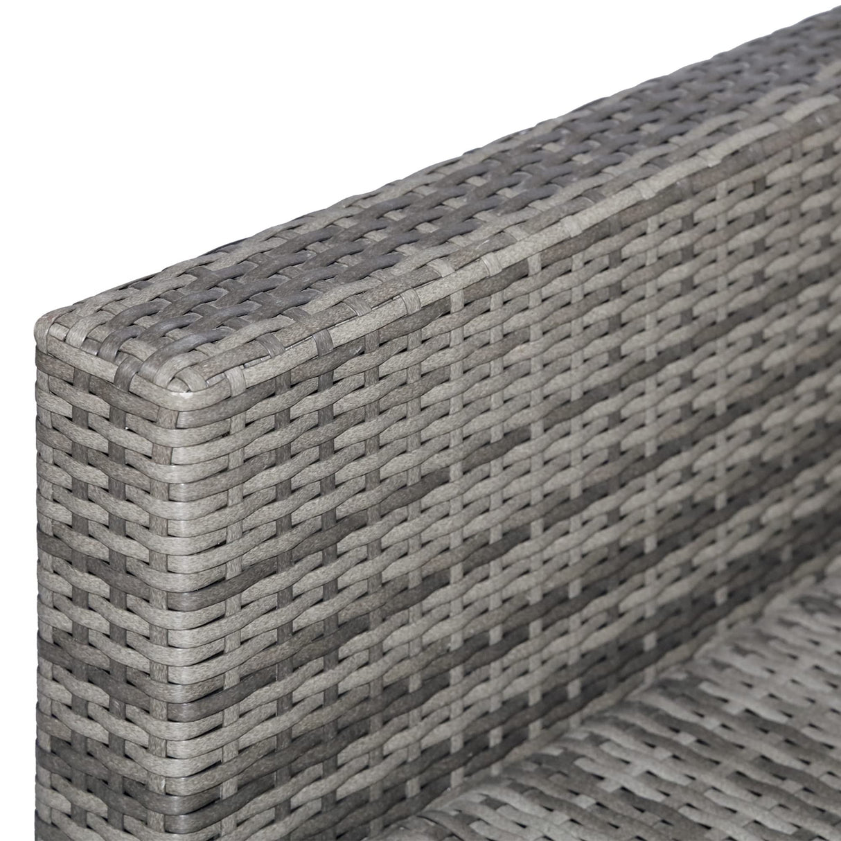 Outsunny 4 Piece Wicker Patio Furniture Set with Cushions, Outdoor Sectional Furniture with 2 Sofa, Loveseat, and Glass Top Coffee Table, Conversation Sofa Sets for Garden, Black Outsunny