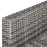 Outsunny 4 Piece Wicker Patio Furniture Set with Cushions, Outdoor Sectional Furniture with 2 Sofa, Loveseat, and Glass Top Coffee Table, Conversation Sofa Sets for Garden, Black Outsunny