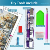 TOPMCYSG Faith,Hope,Love Diamond Art Kits for Adults,Inspirational 5D Diamond Painting Kits for Beginners,DIY Paint with Round Full Drill Diamond Dots Gem Painting for Adults,Home Decor 13.78x13.78 in TOPMCYSG