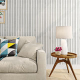 Livelynine Off White Beadboard Wallpaper Peel and Stick Faux Wood Slat Wall Paneling for Accent Wall Farmhouse Bead Boards Vinyl Prepasted Wallpaper Rolls Removable Contact Paper for Walls 15.8x78.8 Livelynine